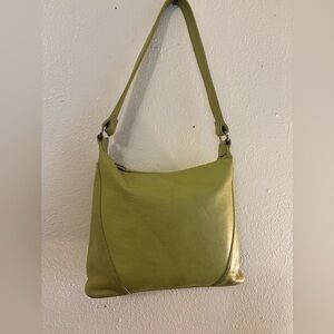 Fossil Spring Green Leather Shoulder Bag